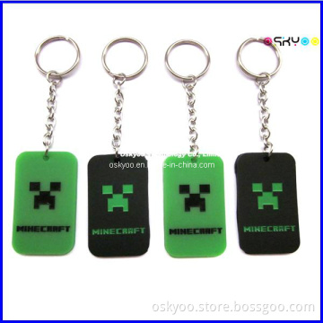 Customized Brand Name Minecraft Keychain Dog Tag